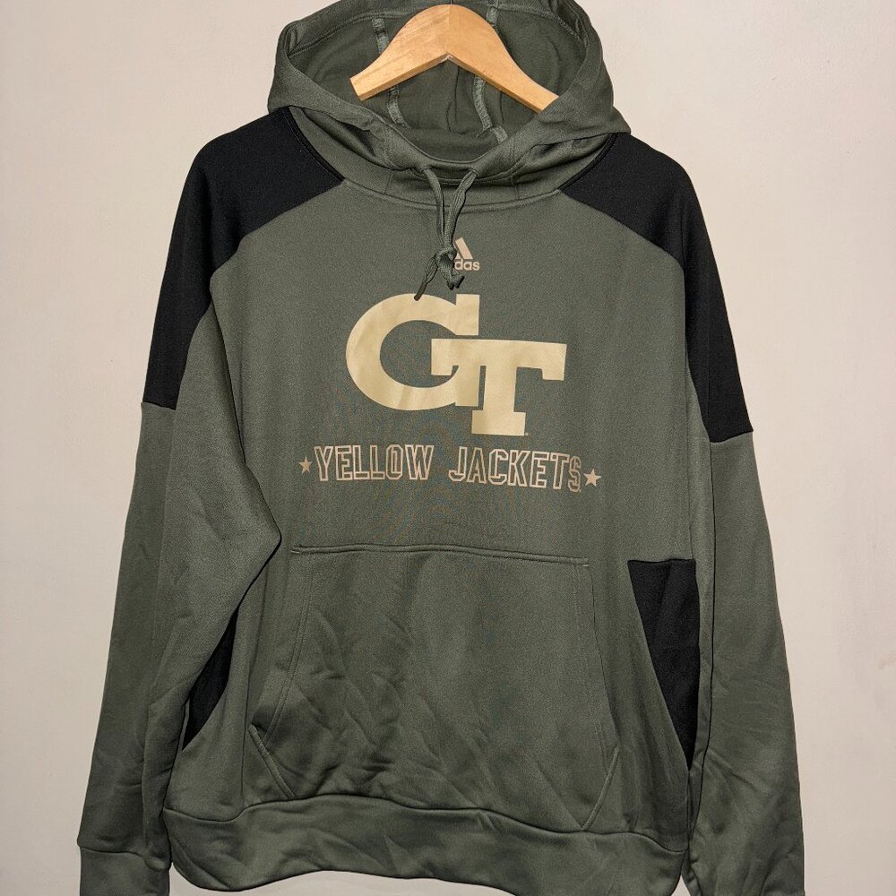 Adidas Georgia Tech Yellow Jackets Salute To Service Team Issue Hoodie Mens L